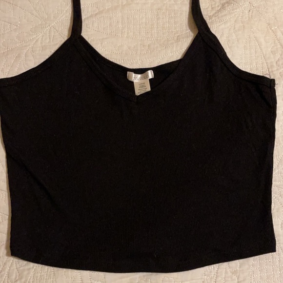 Tops - simple black crop top